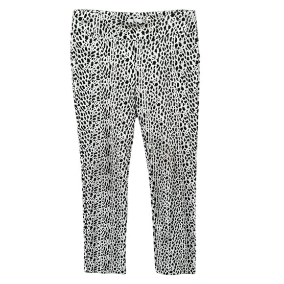 Lena Gabrielle Pants - Lena Gabrielle Animal Print Pants Womens Black White Pull On Stretch Size 12